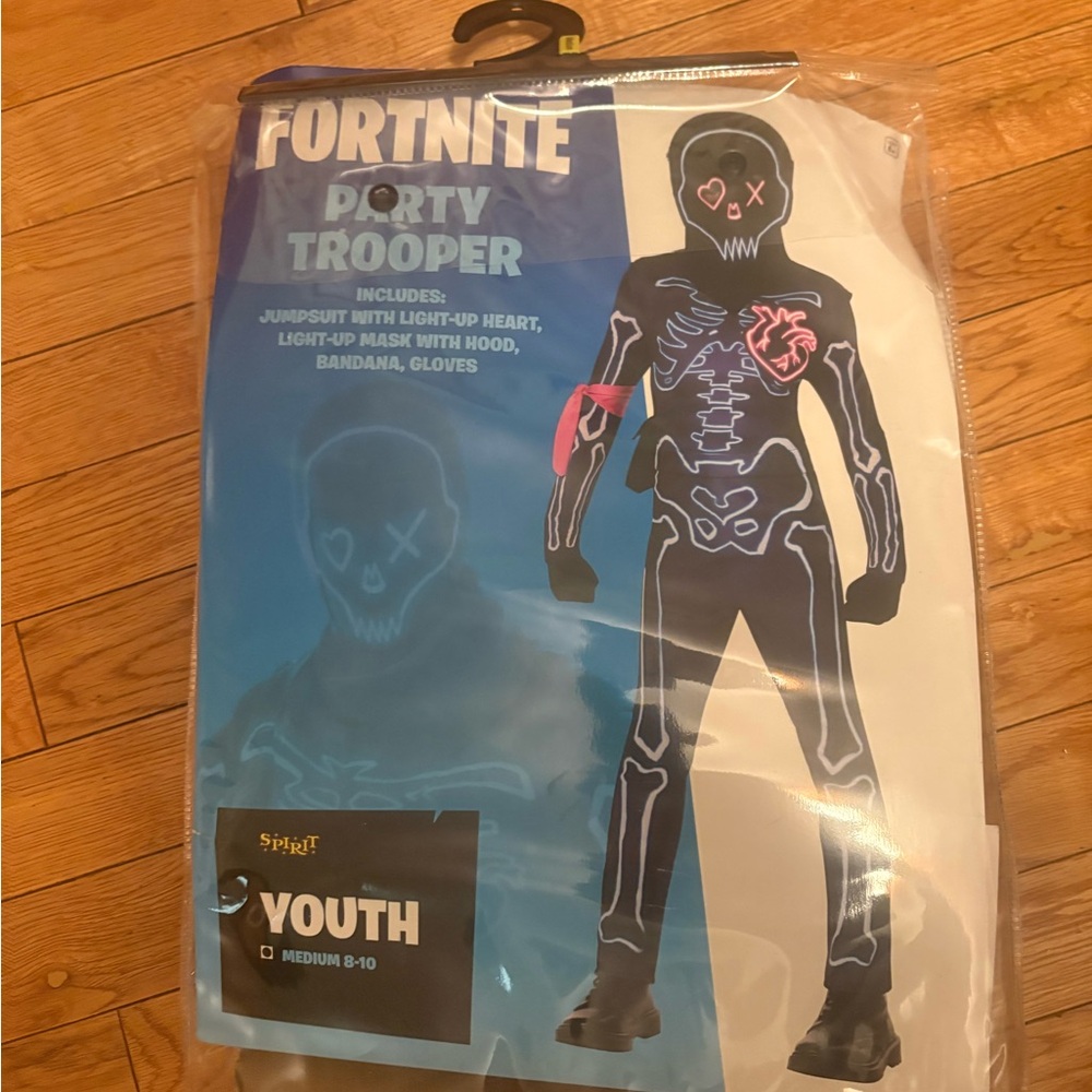Fortnite Party Trooper Costume  -- size 8-10